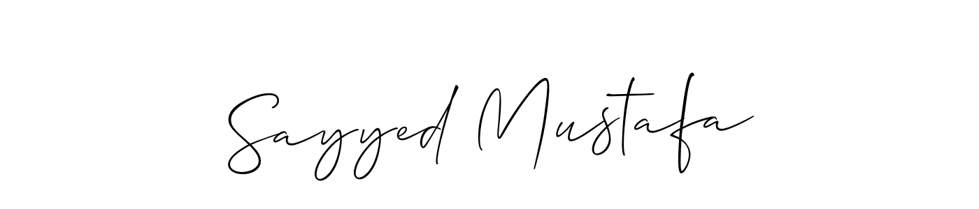 Make a short Sayyed Mustafa signature style. Manage your documents anywhere anytime using Allison_Script. Create and add eSignatures, submit forms, share and send files easily. Sayyed Mustafa signature style 2 images and pictures png