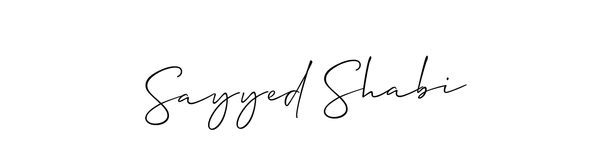 Allison_Script is a professional signature style that is perfect for those who want to add a touch of class to their signature. It is also a great choice for those who want to make their signature more unique. Get Sayyed Shabi name to fancy signature for free. Sayyed Shabi signature style 2 images and pictures png