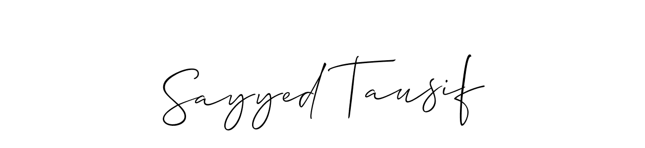 Also we have Sayyed Tausif name is the best signature style. Create professional handwritten signature collection using Allison_Script autograph style. Sayyed Tausif signature style 2 images and pictures png