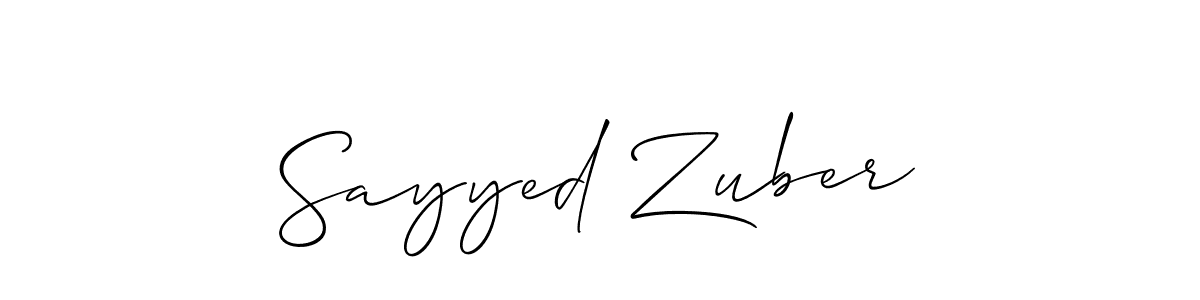 You should practise on your own different ways (Allison_Script) to write your name (Sayyed Zuber) in signature. don't let someone else do it for you. Sayyed Zuber signature style 2 images and pictures png