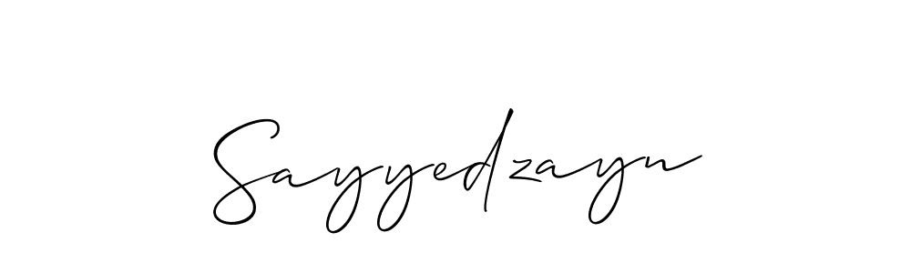 Create a beautiful signature design for name Sayyedzayn. With this signature (Allison_Script) fonts, you can make a handwritten signature for free. Sayyedzayn signature style 2 images and pictures png
