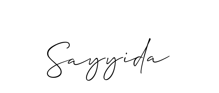 Sayyida stylish signature style. Best Handwritten Sign (Allison_Script) for my name. Handwritten Signature Collection Ideas for my name Sayyida. Sayyida signature style 2 images and pictures png