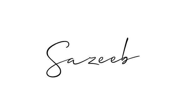 The best way (Allison_Script) to make a short signature is to pick only two or three words in your name. The name Sazeeb include a total of six letters. For converting this name. Sazeeb signature style 2 images and pictures png