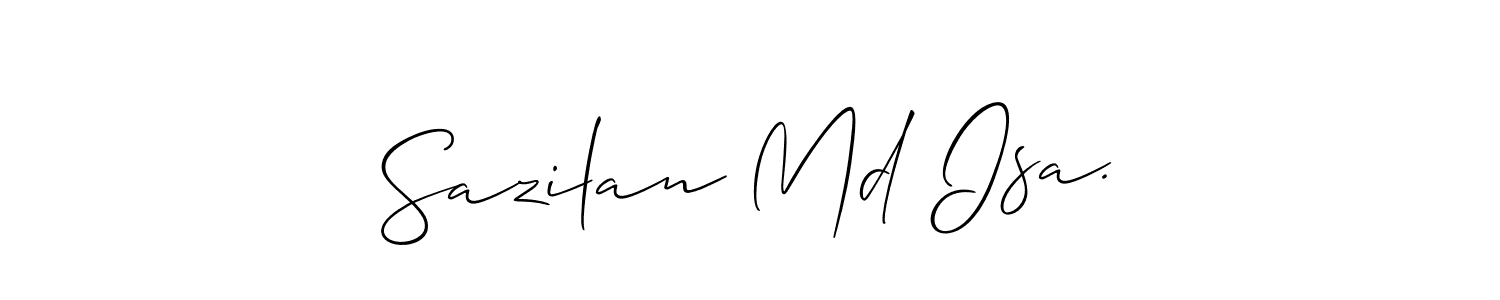 Once you've used our free online signature maker to create your best signature Allison_Script style, it's time to enjoy all of the benefits that Sazilan Md Isa. name signing documents. Sazilan Md Isa. signature style 2 images and pictures png