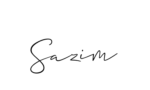 Best and Professional Signature Style for Sazim. Allison_Script Best Signature Style Collection. Sazim signature style 2 images and pictures png