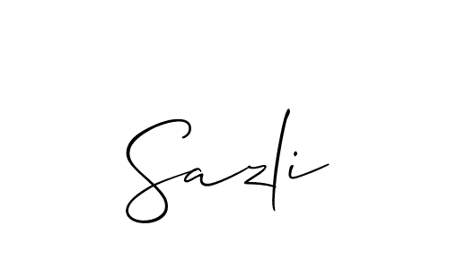 Best and Professional Signature Style for Sazli. Allison_Script Best Signature Style Collection. Sazli signature style 2 images and pictures png
