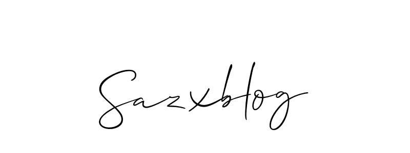 if you are searching for the best signature style for your name Sazxblog. so please give up your signature search. here we have designed multiple signature styles  using Allison_Script. Sazxblog signature style 2 images and pictures png