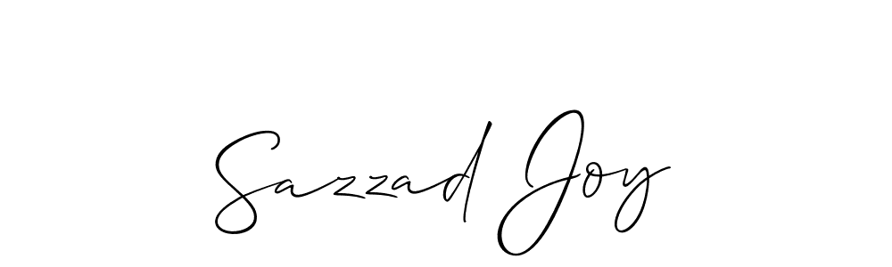 Use a signature maker to create a handwritten signature online. With this signature software, you can design (Allison_Script) your own signature for name Sazzad Joy. Sazzad Joy signature style 2 images and pictures png