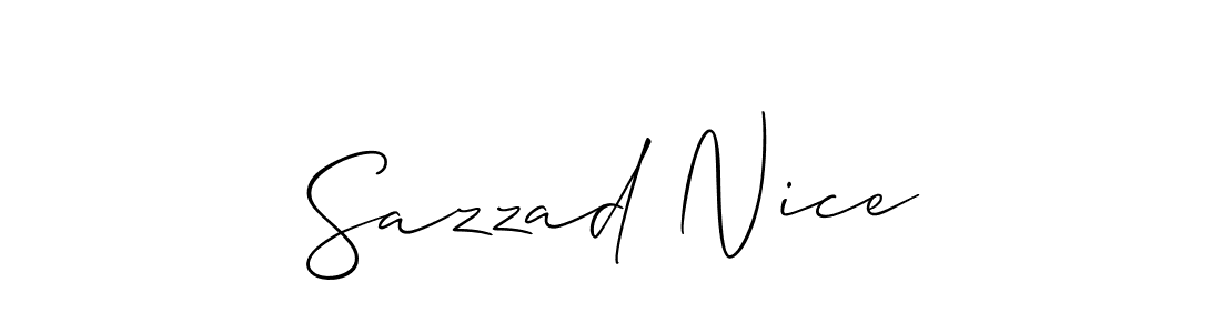 Design your own signature with our free online signature maker. With this signature software, you can create a handwritten (Allison_Script) signature for name Sazzad Nice. Sazzad Nice signature style 2 images and pictures png
