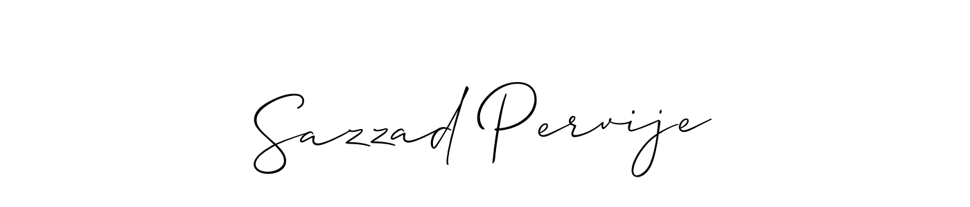 Design your own signature with our free online signature maker. With this signature software, you can create a handwritten (Allison_Script) signature for name Sazzad Pervije. Sazzad Pervije signature style 2 images and pictures png