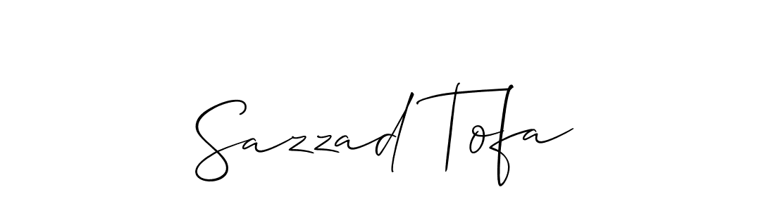 Use a signature maker to create a handwritten signature online. With this signature software, you can design (Allison_Script) your own signature for name Sazzad Tofa. Sazzad Tofa signature style 2 images and pictures png