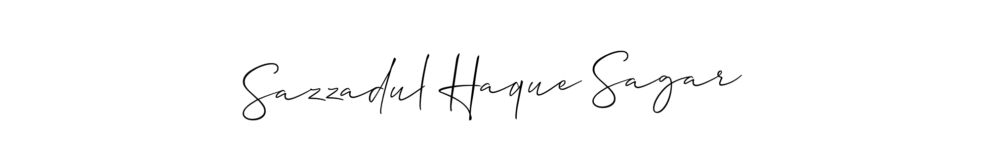 Also You can easily find your signature by using the search form. We will create Sazzadul Haque Sagar name handwritten signature images for you free of cost using Allison_Script sign style. Sazzadul Haque Sagar signature style 2 images and pictures png