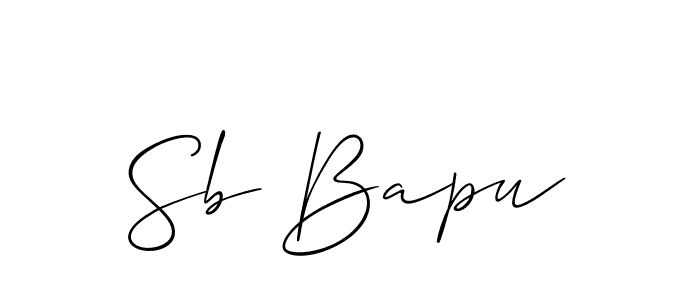 Design your own signature with our free online signature maker. With this signature software, you can create a handwritten (Allison_Script) signature for name Sb Bapu. Sb Bapu signature style 2 images and pictures png