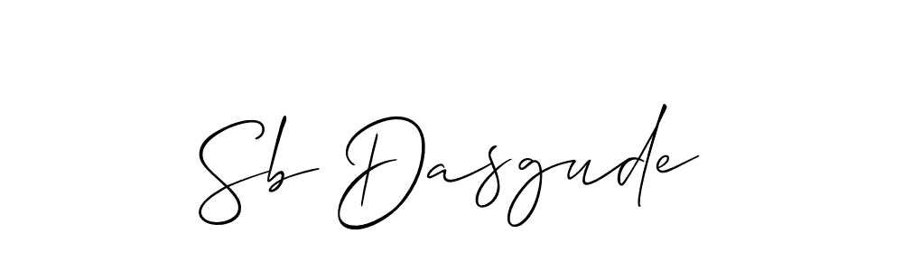 How to make Sb Dasgude name signature. Use Allison_Script style for creating short signs online. This is the latest handwritten sign. Sb Dasgude signature style 2 images and pictures png