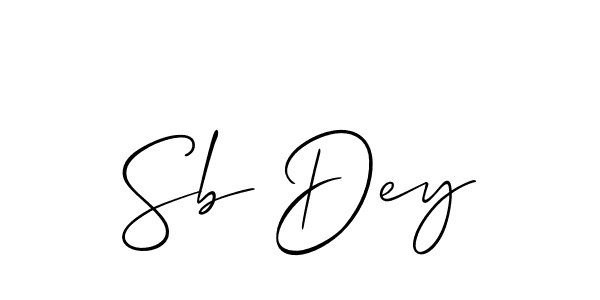 Make a beautiful signature design for name Sb Dey. With this signature (Allison_Script) style, you can create a handwritten signature for free. Sb Dey signature style 2 images and pictures png
