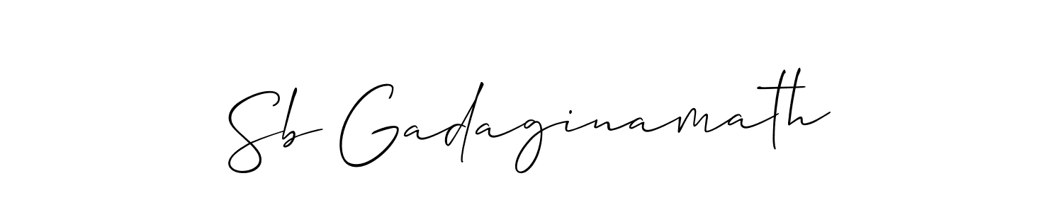Also You can easily find your signature by using the search form. We will create Sb Gadaginamath name handwritten signature images for you free of cost using Allison_Script sign style. Sb Gadaginamath signature style 2 images and pictures png