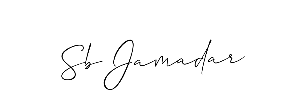 How to make Sb Jamadar name signature. Use Allison_Script style for creating short signs online. This is the latest handwritten sign. Sb Jamadar signature style 2 images and pictures png