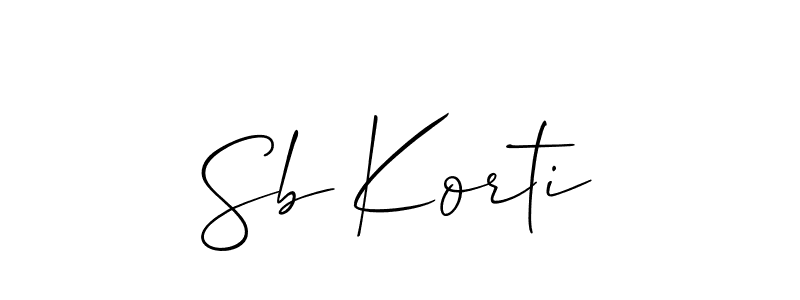 Make a beautiful signature design for name Sb Korti. Use this online signature maker to create a handwritten signature for free. Sb Korti signature style 2 images and pictures png