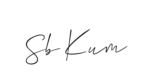 Make a beautiful signature design for name Sb Kum. Use this online signature maker to create a handwritten signature for free. Sb Kum signature style 2 images and pictures png