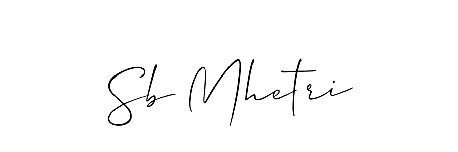 Make a beautiful signature design for name Sb Mhetri. With this signature (Allison_Script) style, you can create a handwritten signature for free. Sb Mhetri signature style 2 images and pictures png