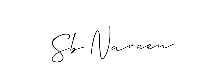 How to make Sb Naveen signature? Allison_Script is a professional autograph style. Create handwritten signature for Sb Naveen name. Sb Naveen signature style 2 images and pictures png