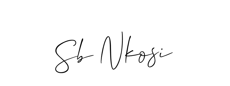 Also we have Sb Nkosi name is the best signature style. Create professional handwritten signature collection using Allison_Script autograph style. Sb Nkosi signature style 2 images and pictures png