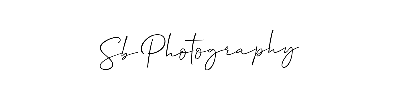 Also You can easily find your signature by using the search form. We will create Sb Photography name handwritten signature images for you free of cost using Allison_Script sign style. Sb Photography signature style 2 images and pictures png