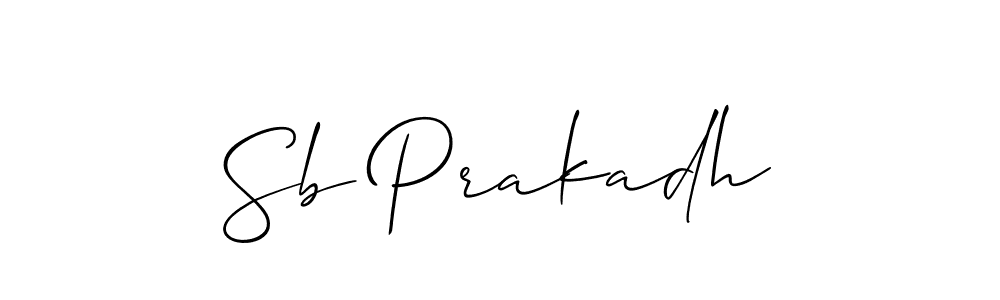 How to Draw Sb Prakadh signature style? Allison_Script is a latest design signature styles for name Sb Prakadh. Sb Prakadh signature style 2 images and pictures png