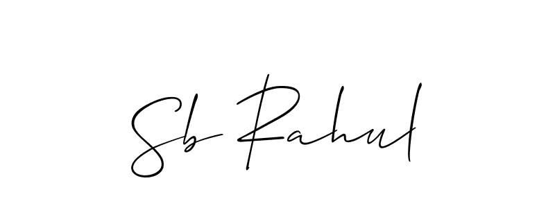Also You can easily find your signature by using the search form. We will create Sb Rahul name handwritten signature images for you free of cost using Allison_Script sign style. Sb Rahul signature style 2 images and pictures png
