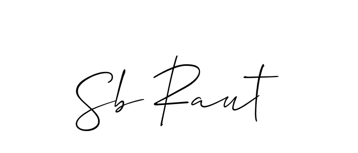 Design your own signature with our free online signature maker. With this signature software, you can create a handwritten (Allison_Script) signature for name Sb Raut. Sb Raut signature style 2 images and pictures png