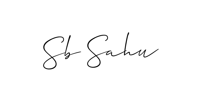 You should practise on your own different ways (Allison_Script) to write your name (Sb Sahu) in signature. don't let someone else do it for you. Sb Sahu signature style 2 images and pictures png