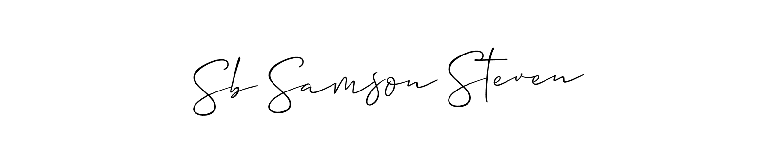 Allison_Script is a professional signature style that is perfect for those who want to add a touch of class to their signature. It is also a great choice for those who want to make their signature more unique. Get Sb Samson Steven name to fancy signature for free. Sb Samson Steven signature style 2 images and pictures png