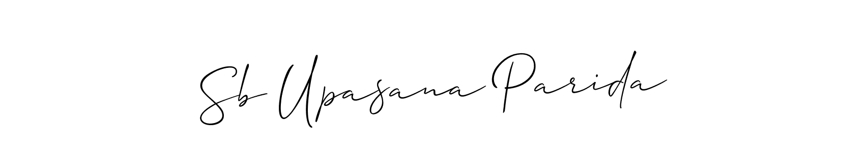 You should practise on your own different ways (Allison_Script) to write your name (Sb Upasana Parida) in signature. don't let someone else do it for you. Sb Upasana Parida signature style 2 images and pictures png