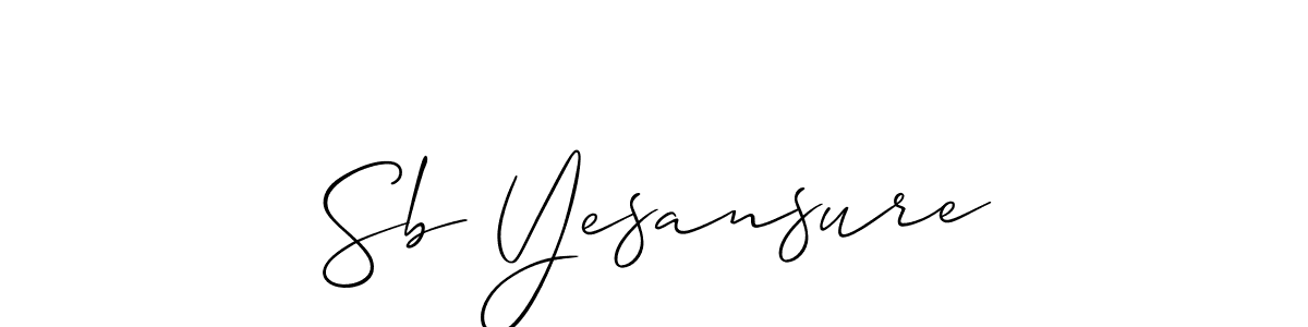 Make a beautiful signature design for name Sb Yesansure. Use this online signature maker to create a handwritten signature for free. Sb Yesansure signature style 2 images and pictures png