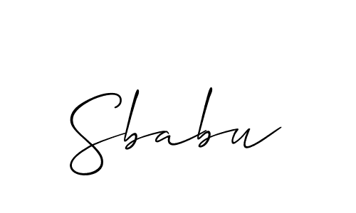 Design your own signature with our free online signature maker. With this signature software, you can create a handwritten (Allison_Script) signature for name Sbabu. Sbabu signature style 2 images and pictures png