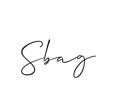 Make a beautiful signature design for name Sbag. With this signature (Allison_Script) style, you can create a handwritten signature for free. Sbag signature style 2 images and pictures png