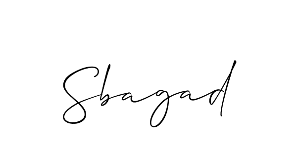 Also You can easily find your signature by using the search form. We will create Sbagad name handwritten signature images for you free of cost using Allison_Script sign style. Sbagad signature style 2 images and pictures png