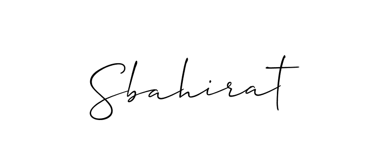 How to make Sbahirat name signature. Use Allison_Script style for creating short signs online. This is the latest handwritten sign. Sbahirat signature style 2 images and pictures png