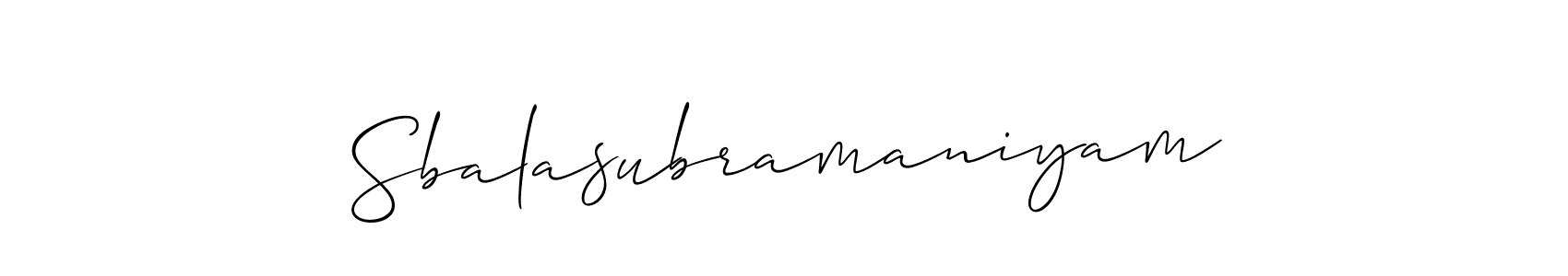 How to Draw Sbalasubramaniyam signature style? Allison_Script is a latest design signature styles for name Sbalasubramaniyam. Sbalasubramaniyam signature style 2 images and pictures png