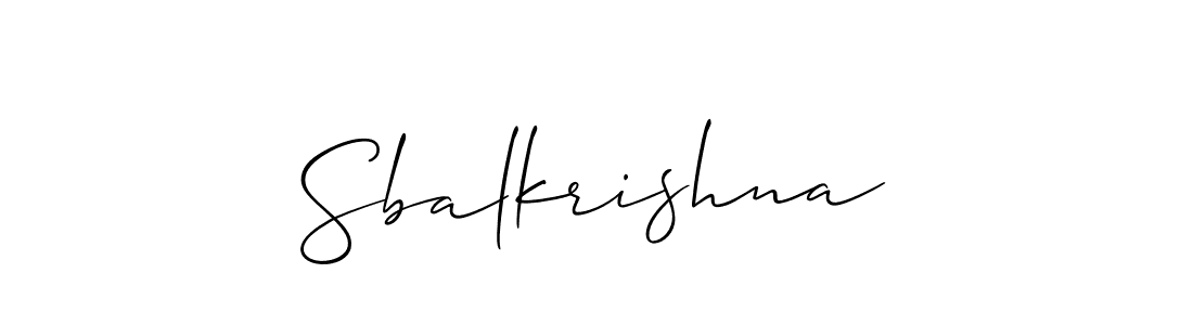 How to make Sbalkrishna name signature. Use Allison_Script style for creating short signs online. This is the latest handwritten sign. Sbalkrishna signature style 2 images and pictures png