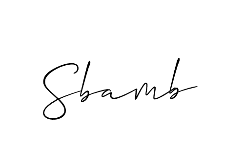 Once you've used our free online signature maker to create your best signature Allison_Script style, it's time to enjoy all of the benefits that Sbamb name signing documents. Sbamb signature style 2 images and pictures png