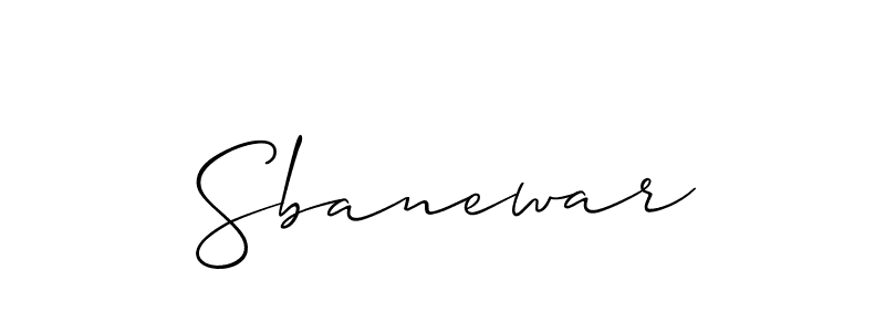 Sbanewar stylish signature style. Best Handwritten Sign (Allison_Script) for my name. Handwritten Signature Collection Ideas for my name Sbanewar. Sbanewar signature style 2 images and pictures png