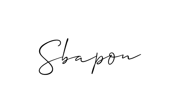 Once you've used our free online signature maker to create your best signature Allison_Script style, it's time to enjoy all of the benefits that Sbapon name signing documents. Sbapon signature style 2 images and pictures png