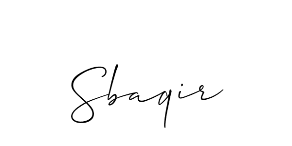How to make Sbaqir signature? Allison_Script is a professional autograph style. Create handwritten signature for Sbaqir name. Sbaqir signature style 2 images and pictures png