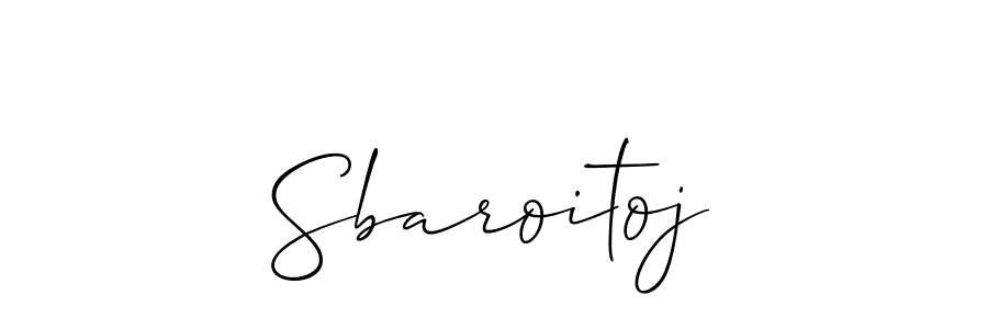 Use a signature maker to create a handwritten signature online. With this signature software, you can design (Allison_Script) your own signature for name Sbaroitoj. Sbaroitoj signature style 2 images and pictures png