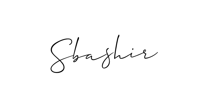 Create a beautiful signature design for name Sbashir. With this signature (Allison_Script) fonts, you can make a handwritten signature for free. Sbashir signature style 2 images and pictures png