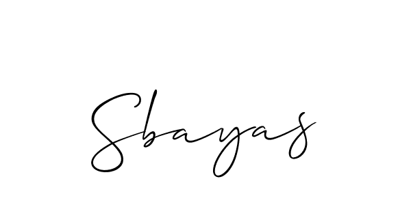 Sbayas stylish signature style. Best Handwritten Sign (Allison_Script) for my name. Handwritten Signature Collection Ideas for my name Sbayas. Sbayas signature style 2 images and pictures png