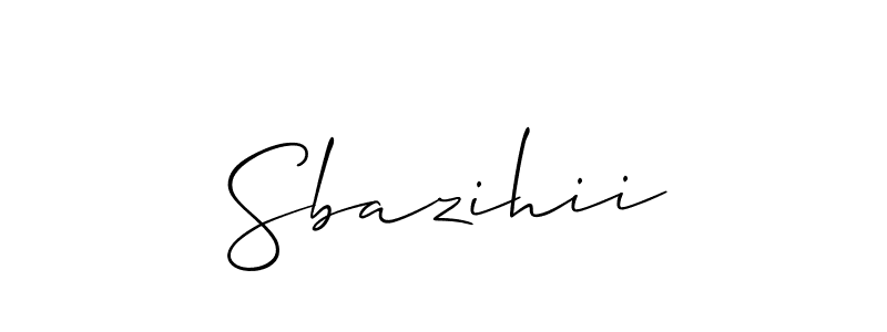 Create a beautiful signature design for name Sbazihii. With this signature (Allison_Script) fonts, you can make a handwritten signature for free. Sbazihii signature style 2 images and pictures png