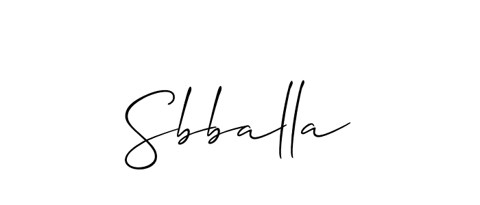 The best way (Allison_Script) to make a short signature is to pick only two or three words in your name. The name Sbballa include a total of six letters. For converting this name. Sbballa signature style 2 images and pictures png