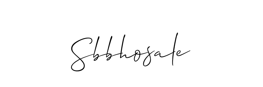 How to make Sbbhosale name signature. Use Allison_Script style for creating short signs online. This is the latest handwritten sign. Sbbhosale signature style 2 images and pictures png